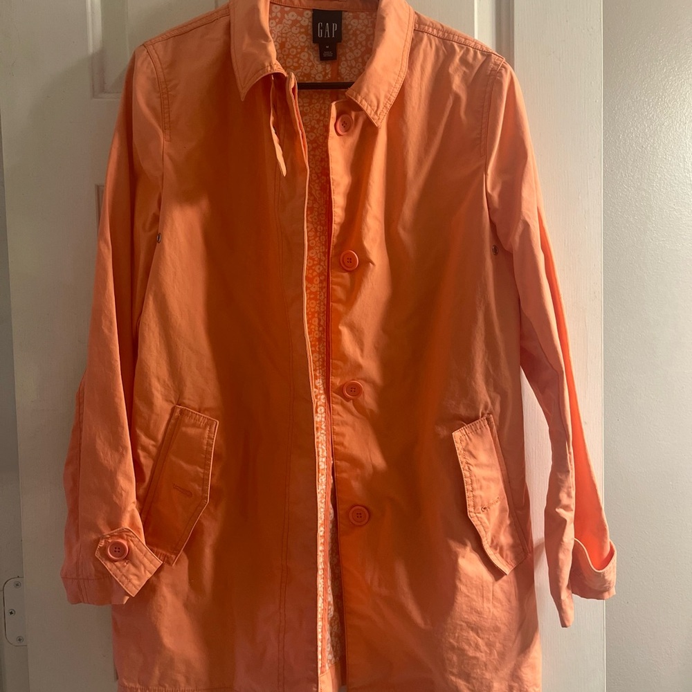 GAP Women's Bright Orange Trench Coat